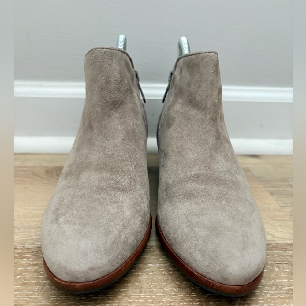 Sam Edelman Petty Ankle Booties with Almond Toe in Tan Suede - Picture 2 of 12